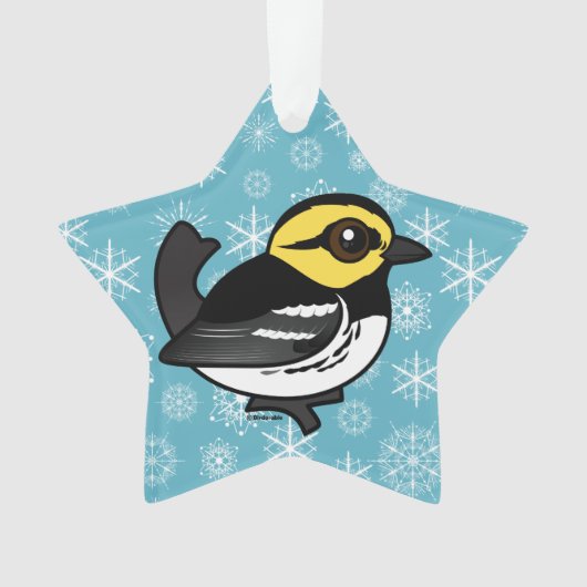 Birdorable Golden-cheeked Warbler Ornament (voorkant)