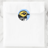 Birdorable Golden-cheeked Warbler Ronde Sticker (Tas)