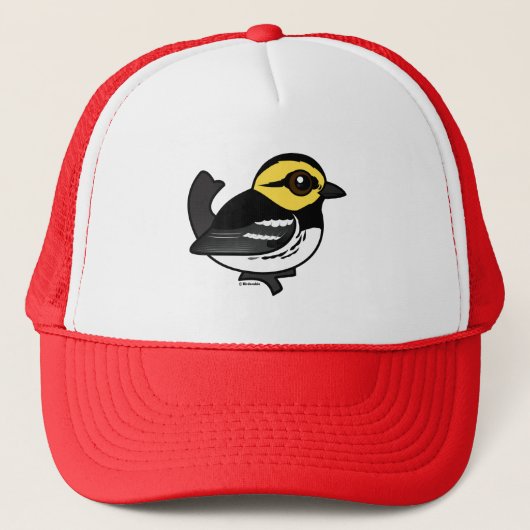 Birdorable Golden-cheeked Warbler Trucker Pet (Voorkant)