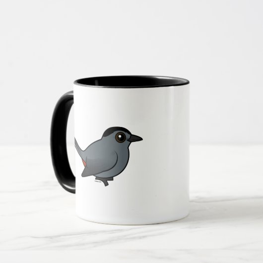 Birdorable Gray Catbird Mok (Voorkant links)
