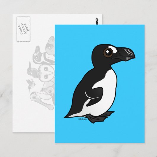 Birdorable Great Auk Briefkaart (Voorkant / Achterkant)