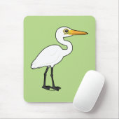 Birdorable Great Egret Muismat (Met muis)