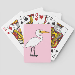 Birdorable Great Egret Pokerkaarten