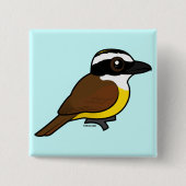 Birdorable Great Kiskadee Vierkante Button 5,1 Cm (Voorkant)