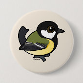 Birdorable Great Tit Ronde Button 7,6 Cm (Voorkant)