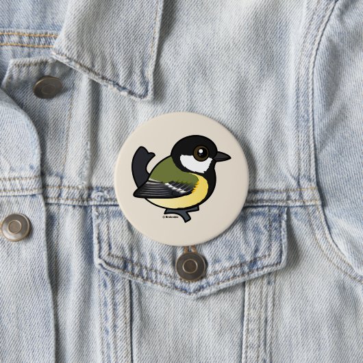 Birdorable Great Tit Ronde Button 7,6 Cm (In situ)