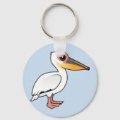 Birdorable Great White Pelican Sleutelhanger (Voorkant)