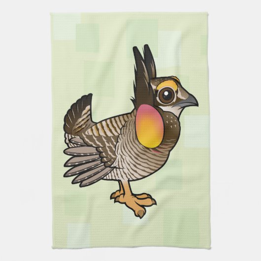 Birdorable Greater Prairie-Chicken Theedoek (Verticaal)