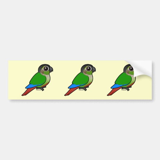 Birdorable Green-cheeked Conure Bumpersticker (Voorkant)