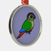 Birdorable Green-cheeked Conure Metalen Ornament (Rechts)