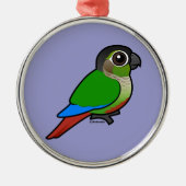 Birdorable Green-cheeked Conure Metalen Ornament (Voorkant)
