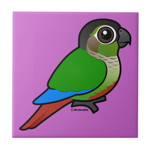 Birdorable Green-cheeked Conure Tegeltje (Voorkant)