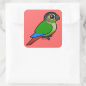 Birdorable Green-cheeked Conure Vierkante Sticker (Tas)