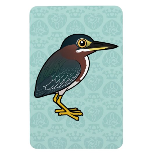 Birdorable Green Heron Magneet (Verticaal)