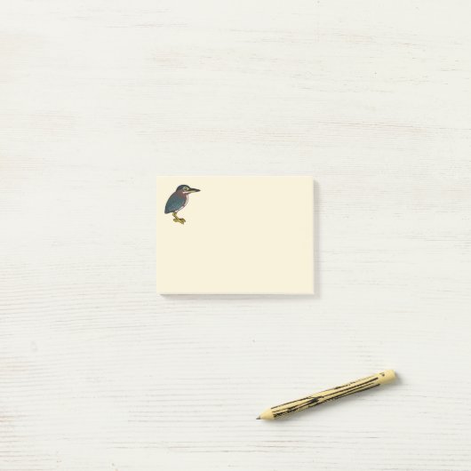 Birdorable Green Heron Post-it® Notes (Op bureau)
