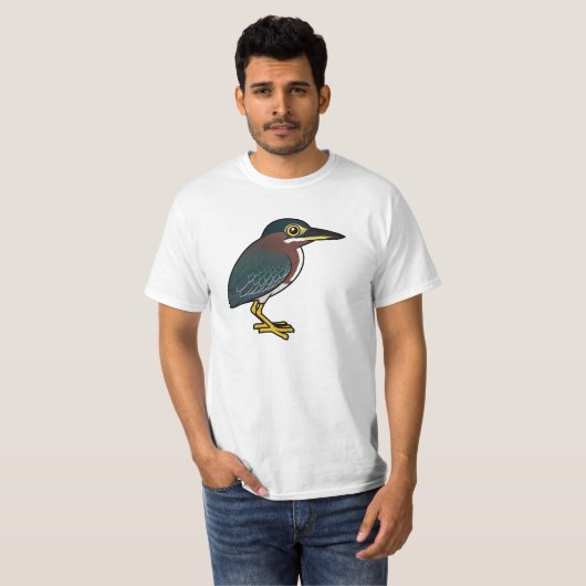 Birdorable Green Heron T-shirt (Voorkant volledig)