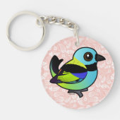 Birdorable Green-kopige Tanager Sleutelhanger (Voorkant)