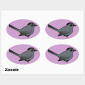 Birdorable Grey Catbird Ovale Sticker (Vel)