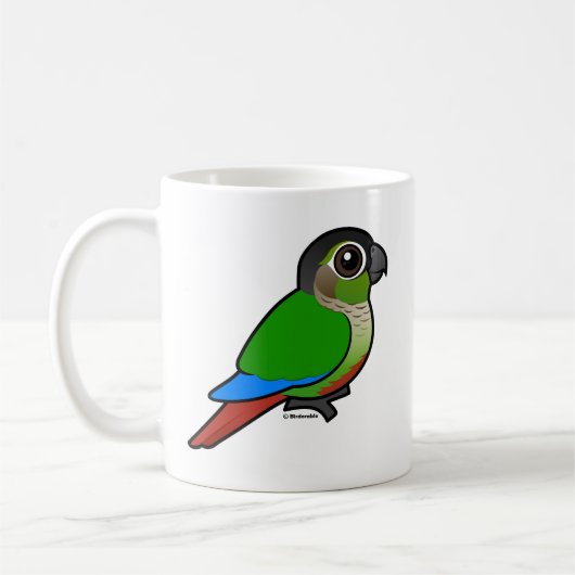 Birdorable groen-Cheeked Conure Koffiemok (Links)