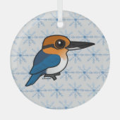 Birdorable Guam Kingfisher Glas Ornament (Voorkant)