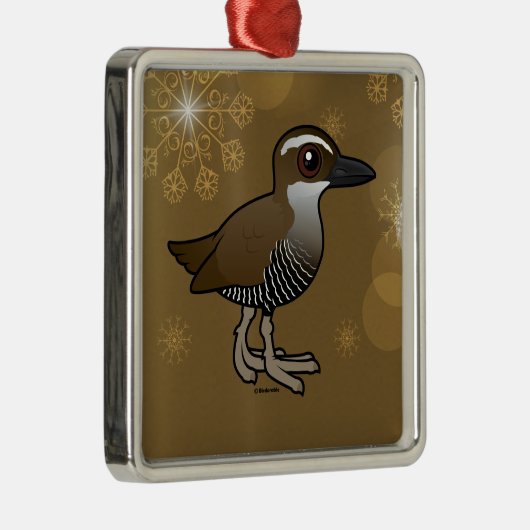 Birdorable Guam Rail Metalen Ornament (Rechts)