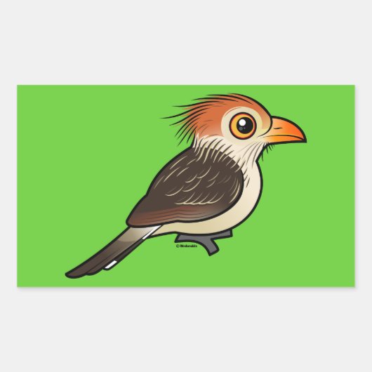 Birdorable Guira Cuckoo Rechthoekige Sticker (Voorkant)