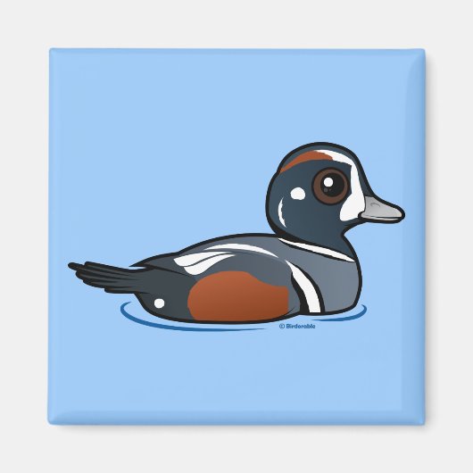 Birdorable Harlequin Duck Magneet (Voorkant)