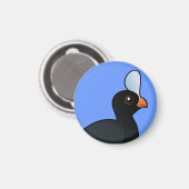 Birdorable Helmeted Curassow Magneet (Voorkant / Achterkant)