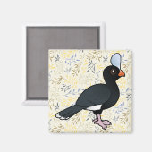 Birdorable Helmeted Curassow Magneet (Voorkant / Achterkant)