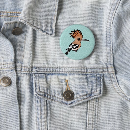 Birdorable Hoopoe Ronde Button 5,7 Cm (In situ)