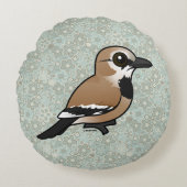 Birdorable Iranian Ground Jay Rond Kussen (Voorkant)
