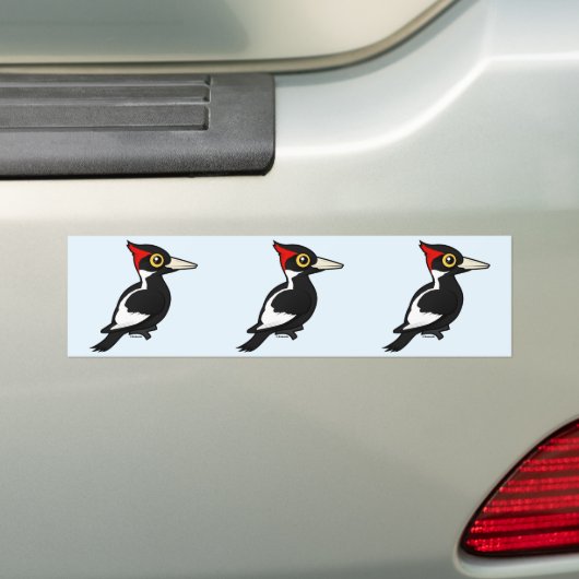 Birdorable Ivory-billing Woodpecker Bumpersticker (Op auto)
