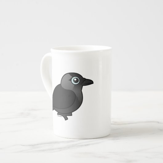 Birdorable Jackdaw Porselein Kop (Links)