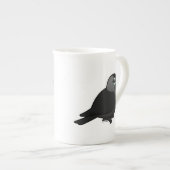 Birdorable Jackdaw Porselein Kop (Voorkant rechts)