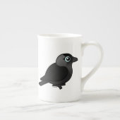 Birdorable Jackdaw Porselein Kop (Rechts)