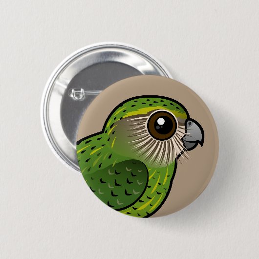 Birdorable Kakapo Ronde Button 5,7 Cm (Voorkant /achterkant)