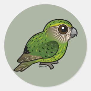 Birdorable Kakapo Ronde Sticker