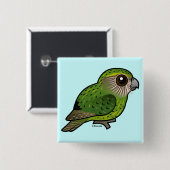 Birdorable Kakapo Vierkante Button 5,1 Cm (Voorkant /achterkant)