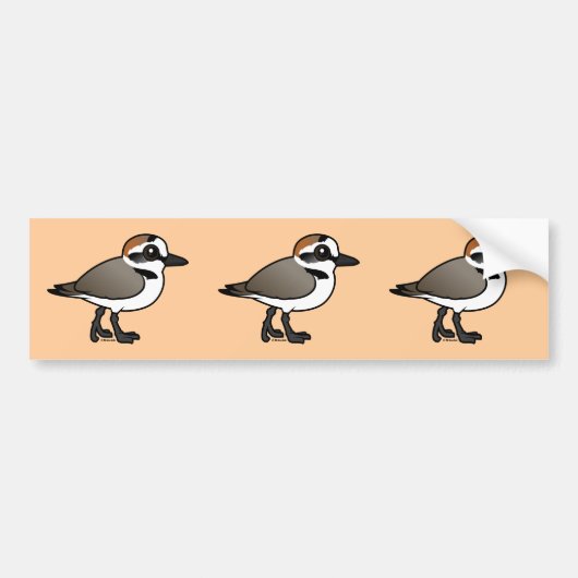 Birdorable Kentish Plover Bumpersticker (Voorkant)