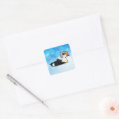 Birdorable King Eider Vierkante Sticker (Envelop)
