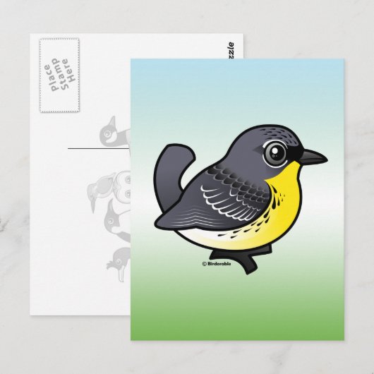 Birdorable Kirtland's Warbler Briefkaart (Voorkant / Achterkant)