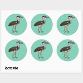 Birdorable Kori Bustard Ronde Sticker (Vel)