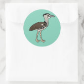 Birdorable Kori Bustard Ronde Sticker (Tas)