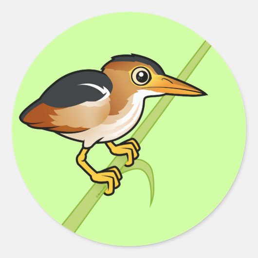 Birdorable Least Bittern Ronde Sticker (Voorkant)