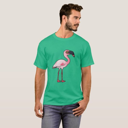 Birdorable Lesser Flamingo T-shirt (Voorkant volledig)