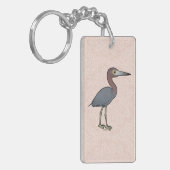 Birdorable Little Blue Heron Sleutelhanger (Voorkant Links)