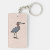 Birdorable Little Blue Heron Sleutelhanger (achterkant)