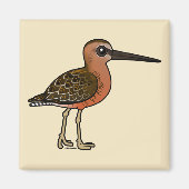 Birdorable Long-billed Dowitcher Magneet (Voorkant)