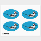 Birdorable Long-tailed Duck Ovale Sticker (Vel)