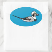Birdorable Long-tailed Duck Ovale Sticker (Tas)